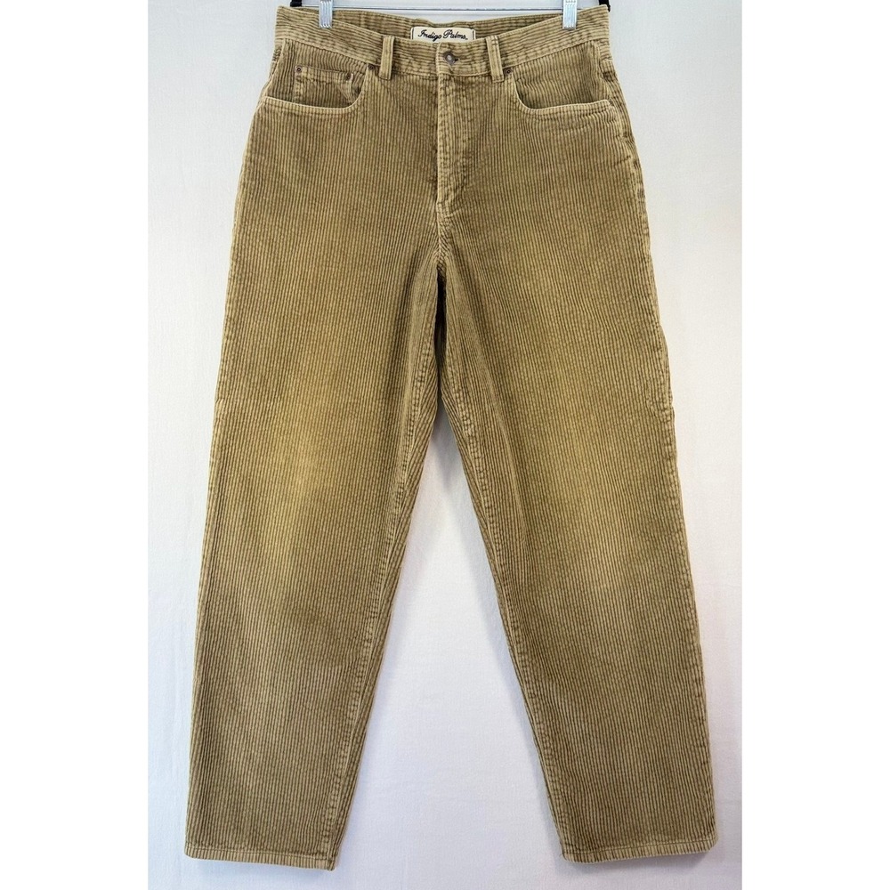 Tommy Bahama Indigo Palms Mens Tan Corduroy Pants 34x32 Italian Fabric Khaki